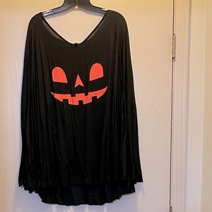 Rosegal Black and Orange Knit Pumpkin Poncho Size 5X Fits like 2X